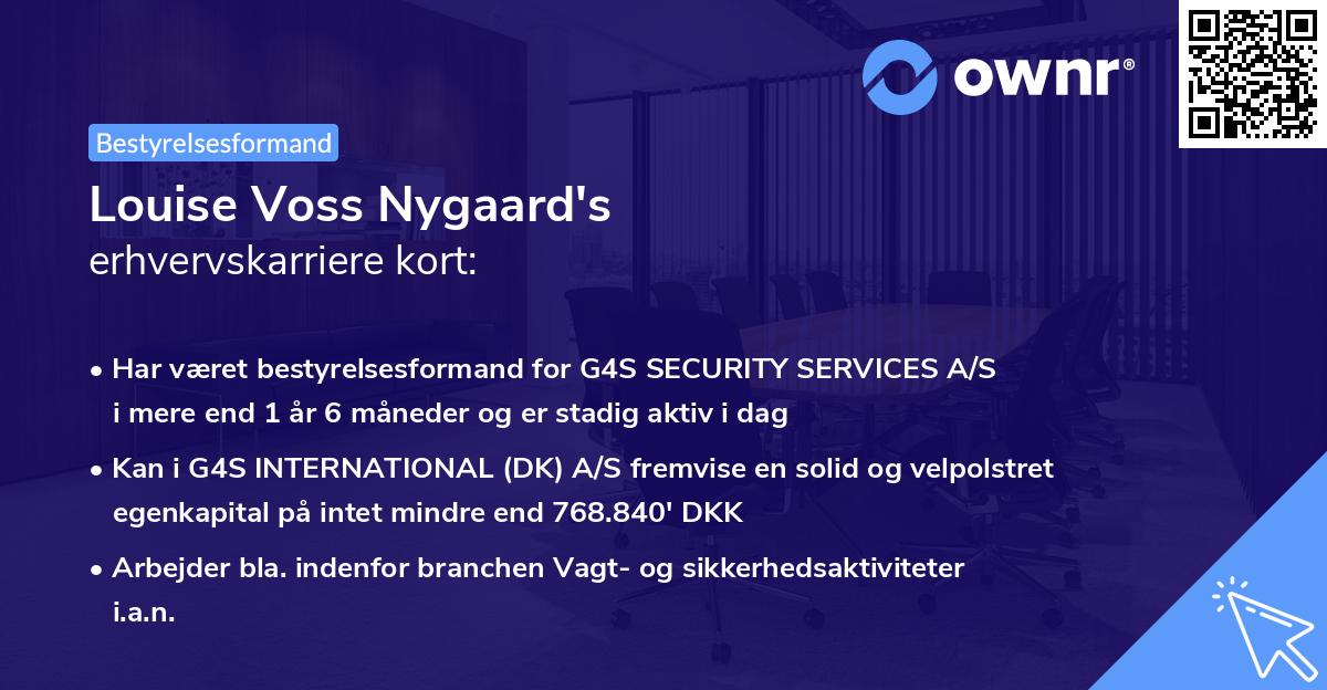 Louise Voss Nygaard's erhvervskarriere kort