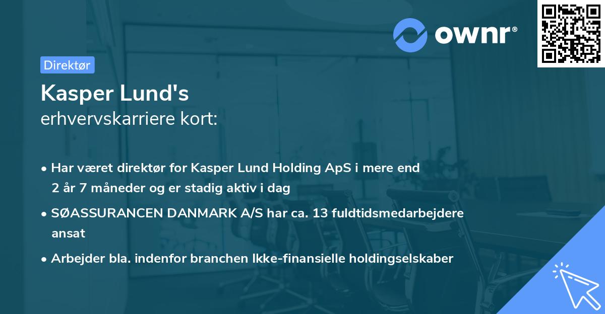 Kasper Lund's erhvervskarriere kort