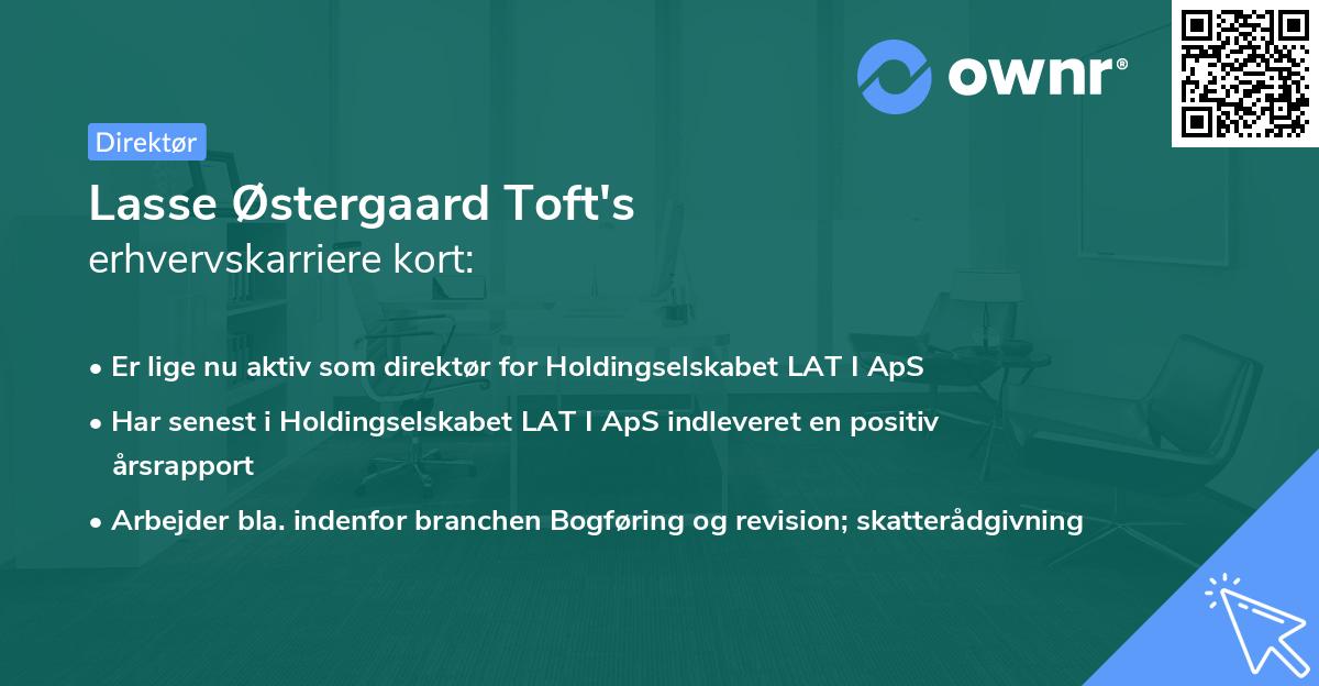Lasse Østergaard Toft's erhvervskarriere kort