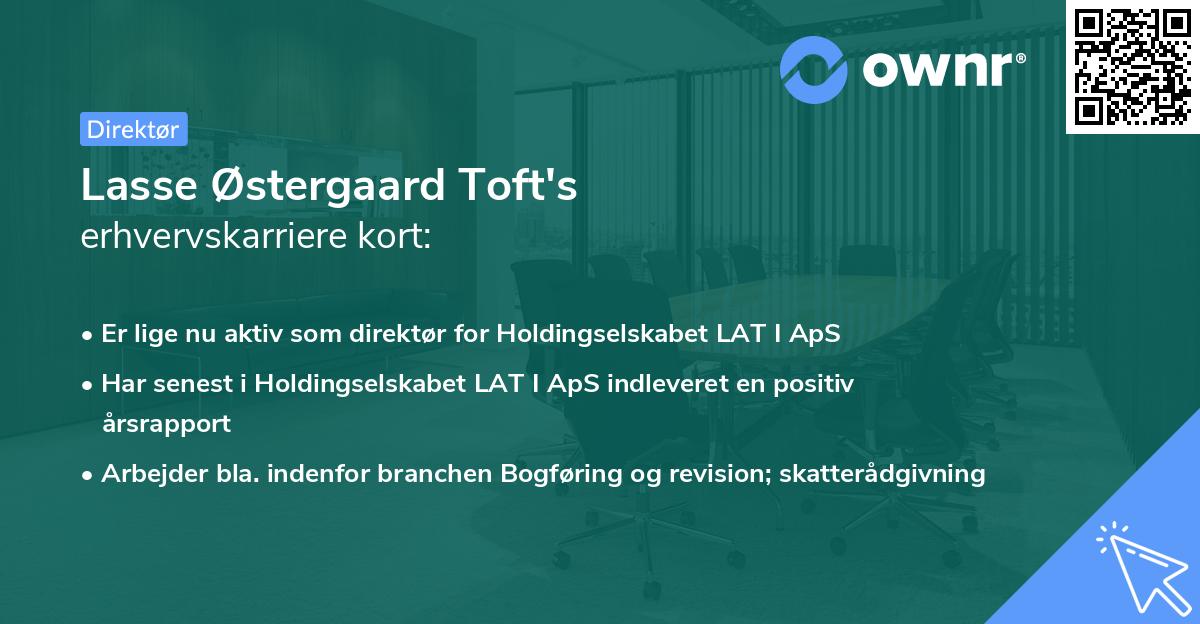 Lasse Østergaard Toft's erhvervskarriere kort