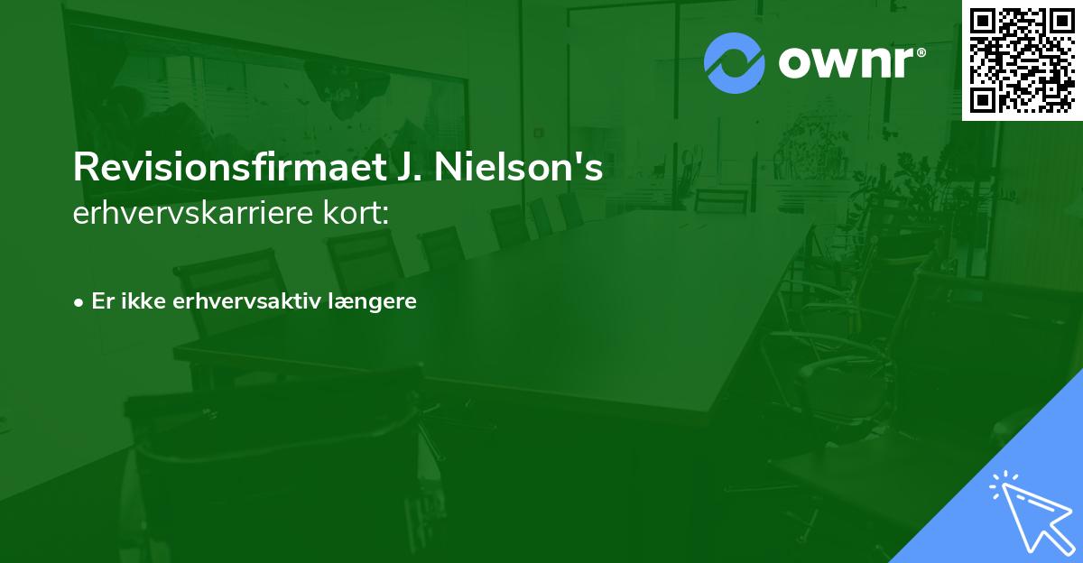 Revisionsfirmaet J. Nielson's erhvervskarriere kort