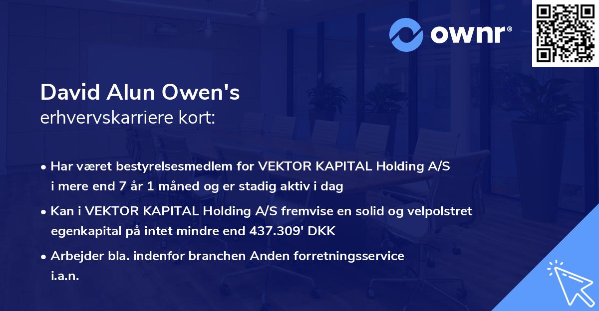 David Alun Owen's erhvervskarriere kort