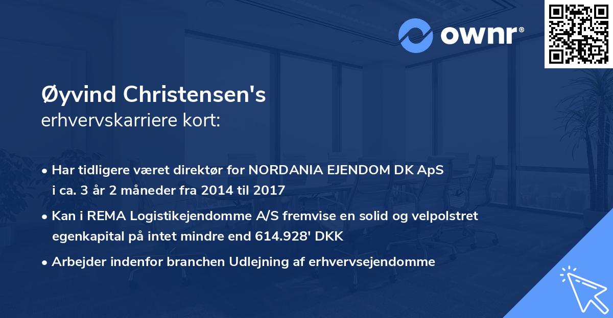 Øyvind Christensen's erhvervskarriere kort