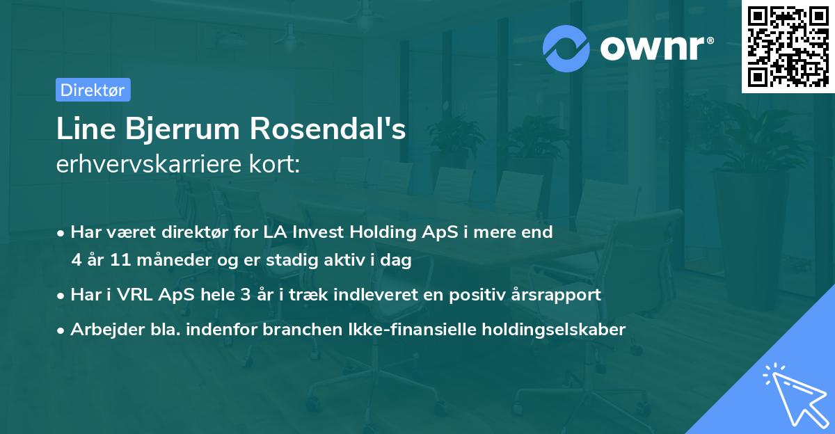 Line Bjerrum Rosendal's erhvervskarriere kort