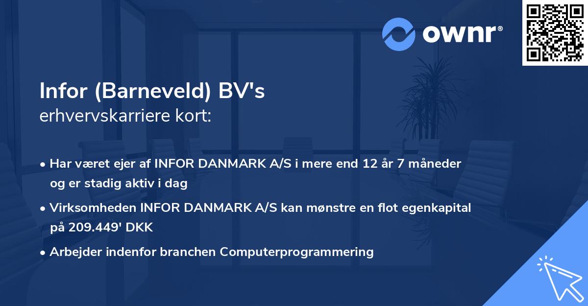 Infor (Barneveld) BV's erhvervskarriere kort