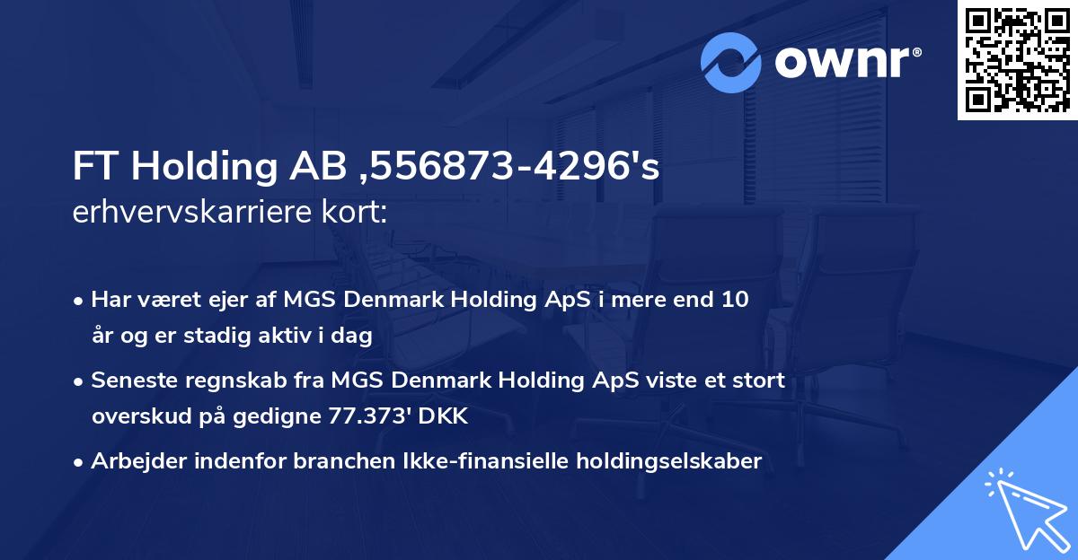 FT Holding AB ,556873-4296's erhvervskarriere kort