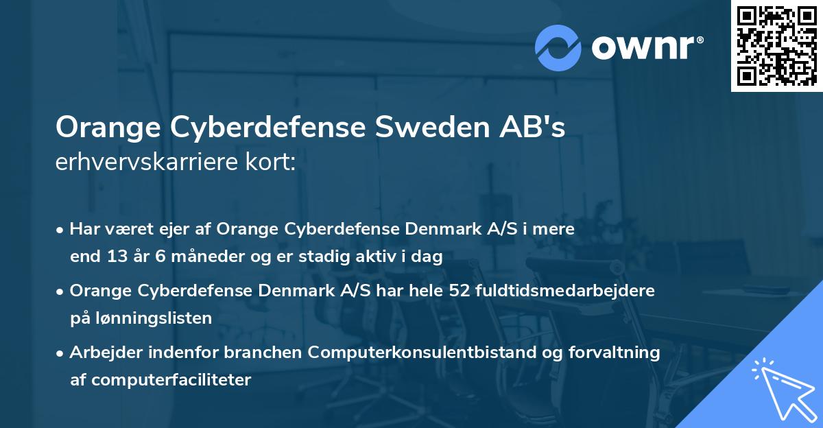Orange Cyberdefense Sweden AB's erhvervskarriere kort