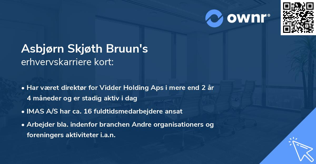 Asbjørn Skjøth Bruun's erhvervskarriere kort