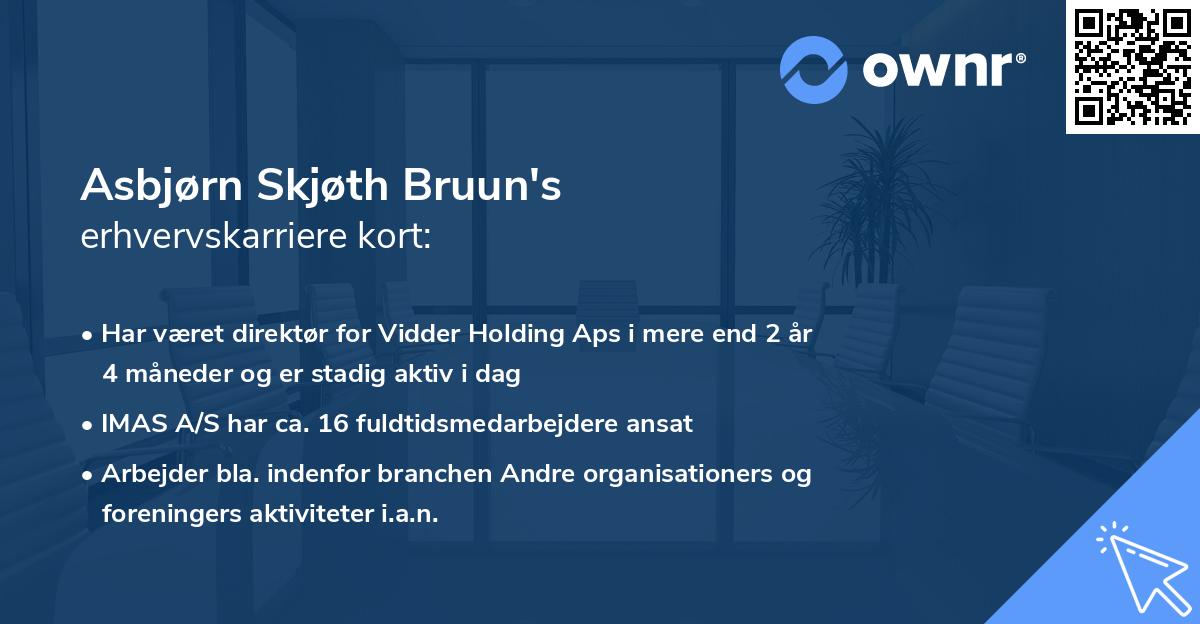 Asbjørn Skjøth Bruun's erhvervskarriere kort