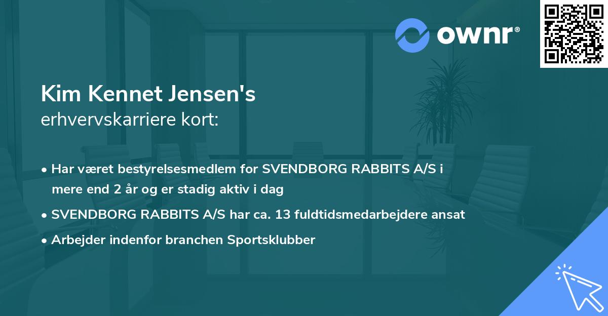 Kim Kennet Jensen's erhvervskarriere kort