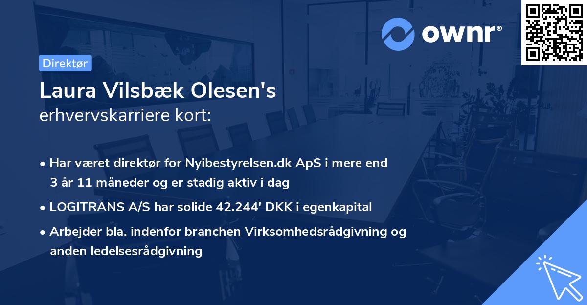 Laura Vilsbæk Olesen's erhvervskarriere kort