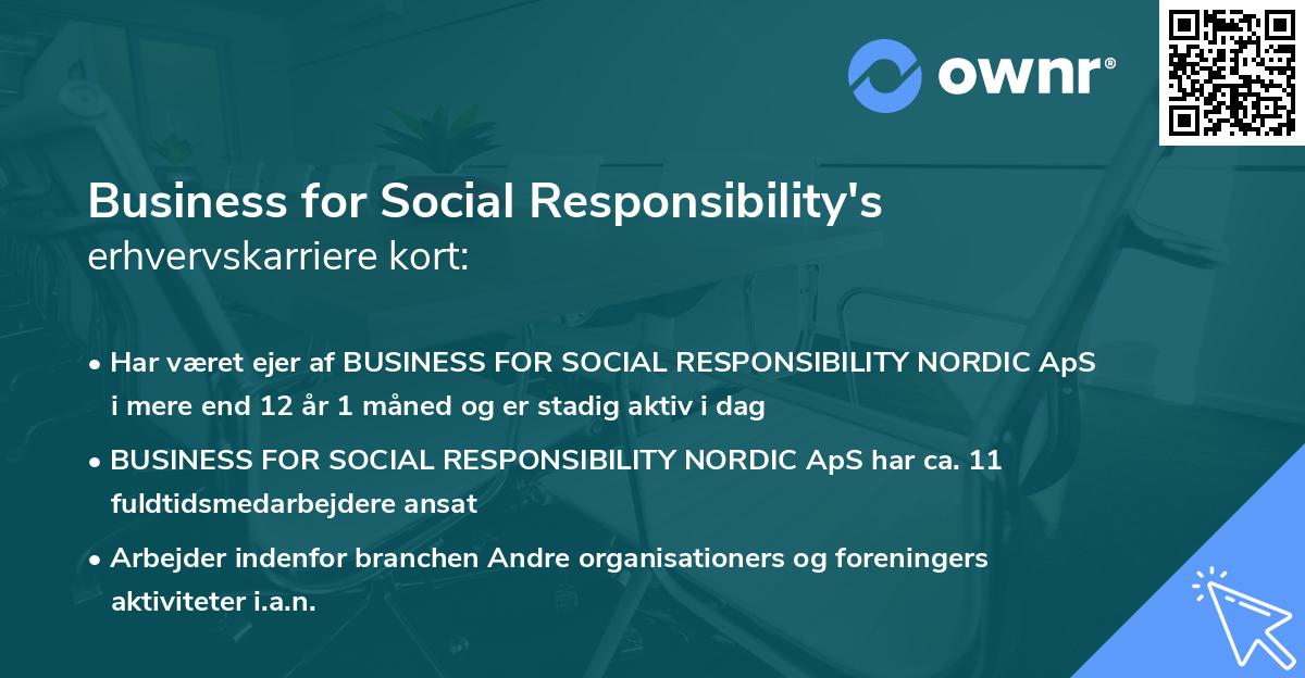 Business for Social Responsibility's erhvervskarriere kort