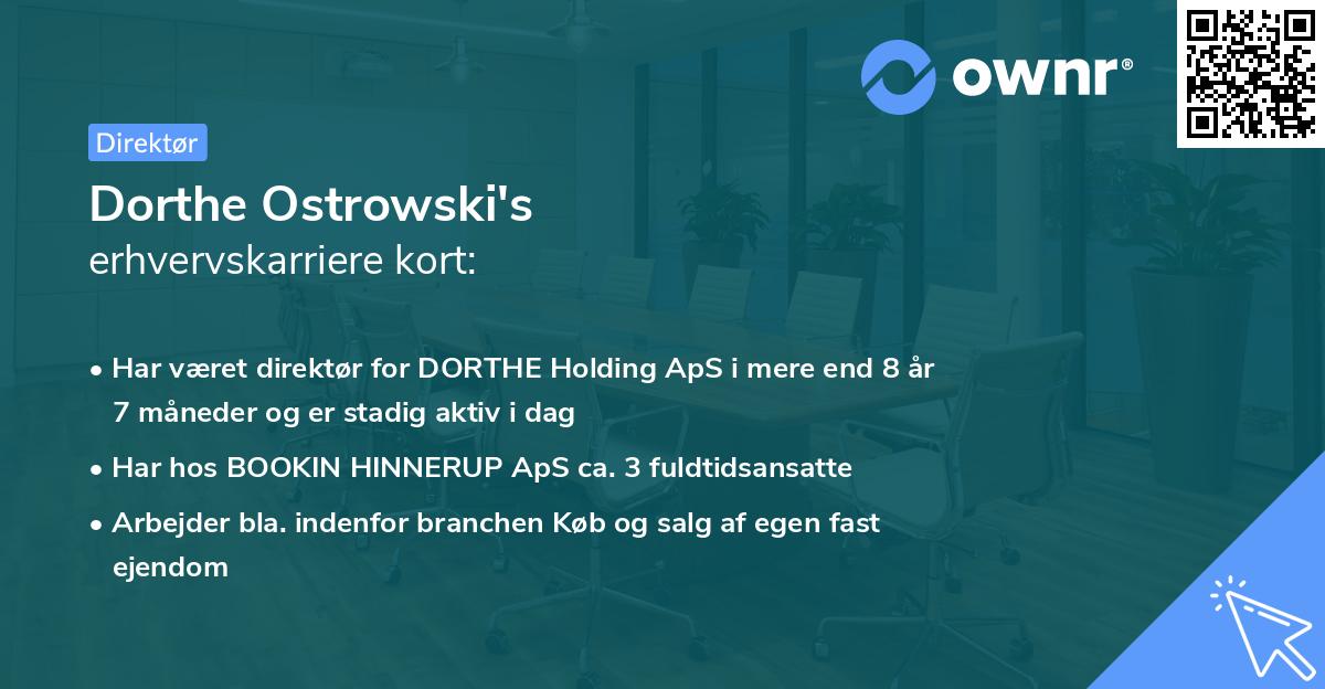 Dorthe Ostrowski's erhvervskarriere kort