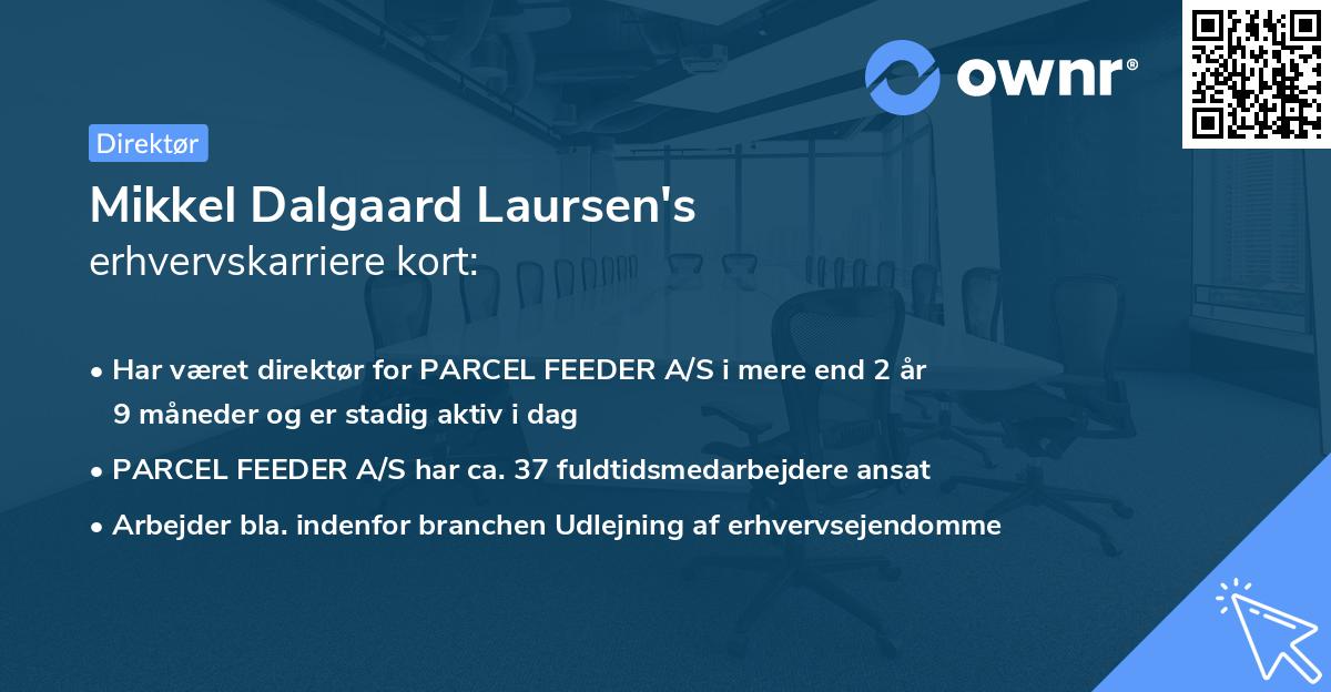 Mikkel Dalgaard Laursen's erhvervskarriere kort