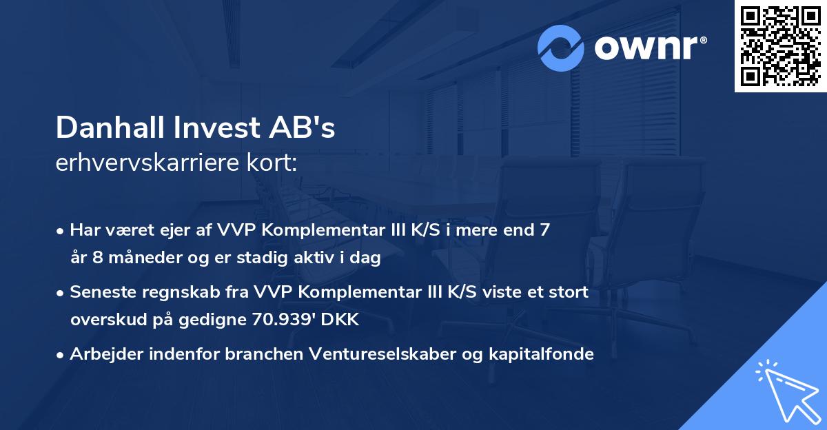 Danhall Invest AB's erhvervskarriere kort