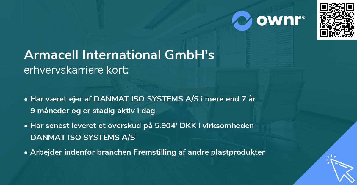 Armacell International GmbH's erhvervskarriere kort