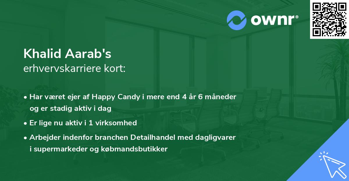 Khalid Aarab's erhvervskarriere kort