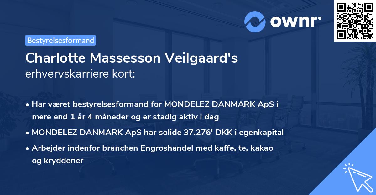 Charlotte Massesson Veilgaard's erhvervskarriere kort