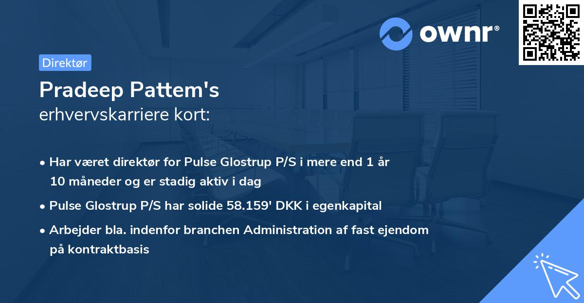 Pradeep Pattem's erhvervskarriere kort