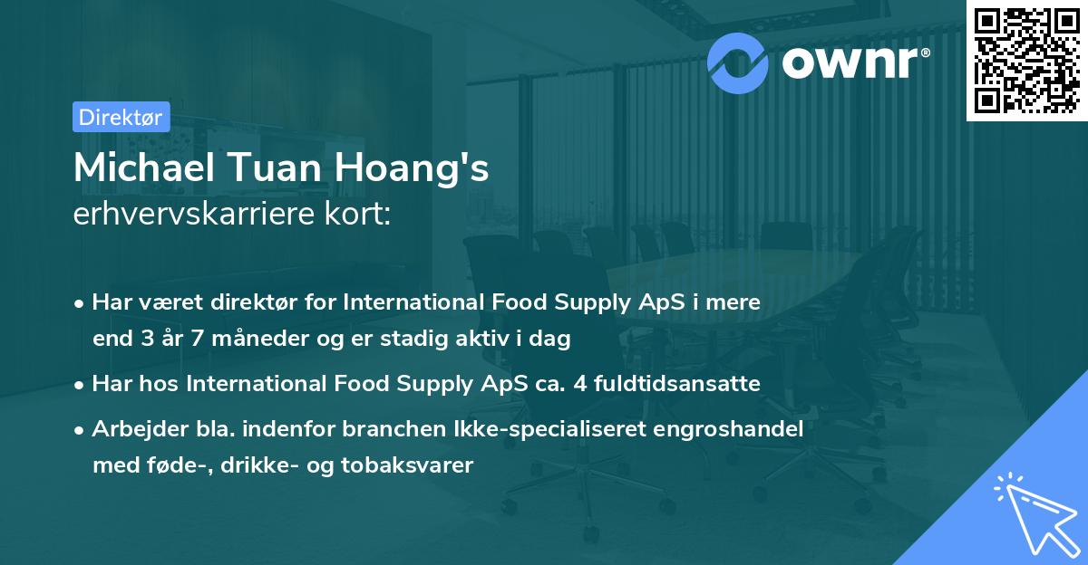 Michael Tuan Hoang's erhvervskarriere kort