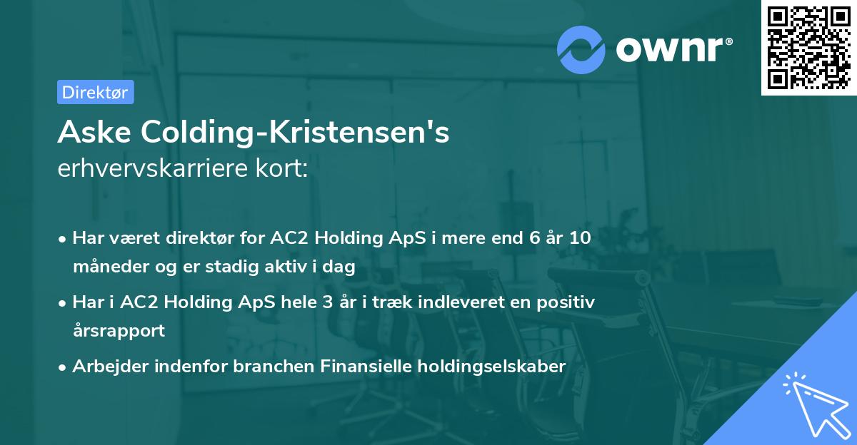 Aske Colding-Kristensen's erhvervskarriere kort