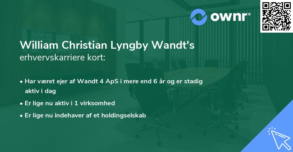 William Christian Lyngby Wandt's erhvervskarriere kort