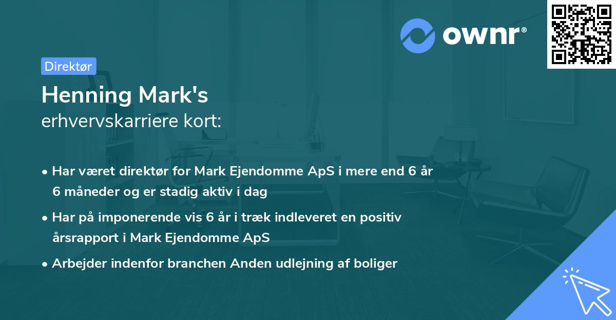 Henning Mark's erhvervskarriere kort