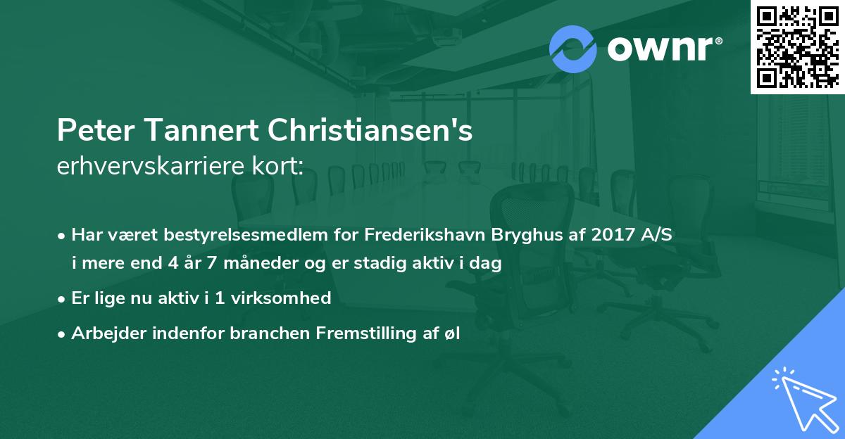 Peter Tannert Christiansen's erhvervskarriere kort