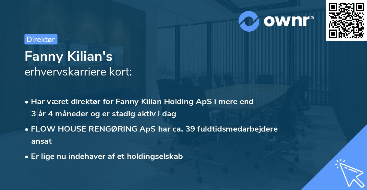 Fanny Kilian's erhvervskarriere kort