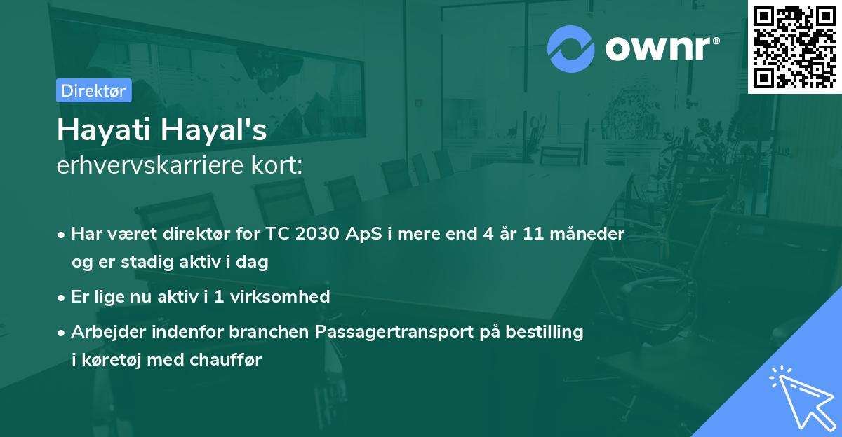 Hayati Hayal's erhvervskarriere kort