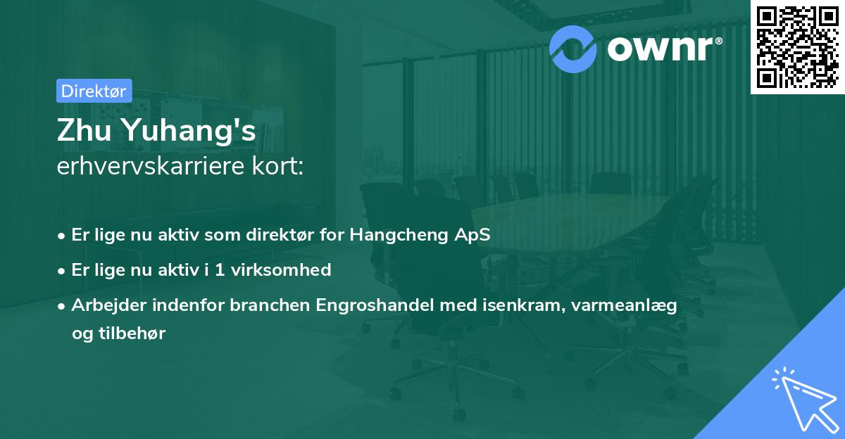 Zhu Yuhang's erhvervskarriere kort