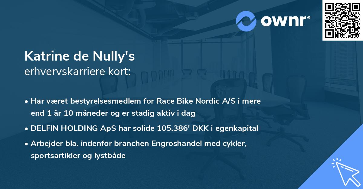 Katrine de Nully's erhvervskarriere kort