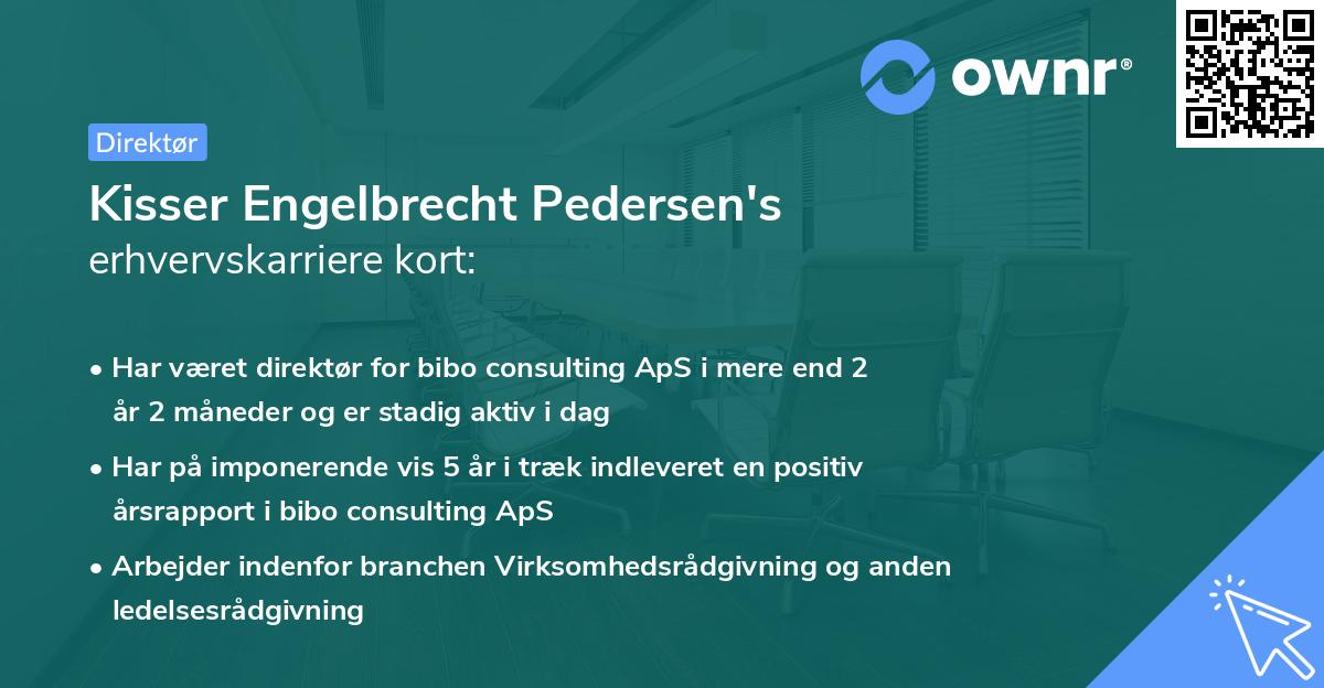 Kisser Engelbrecht Pedersen's erhvervskarriere kort