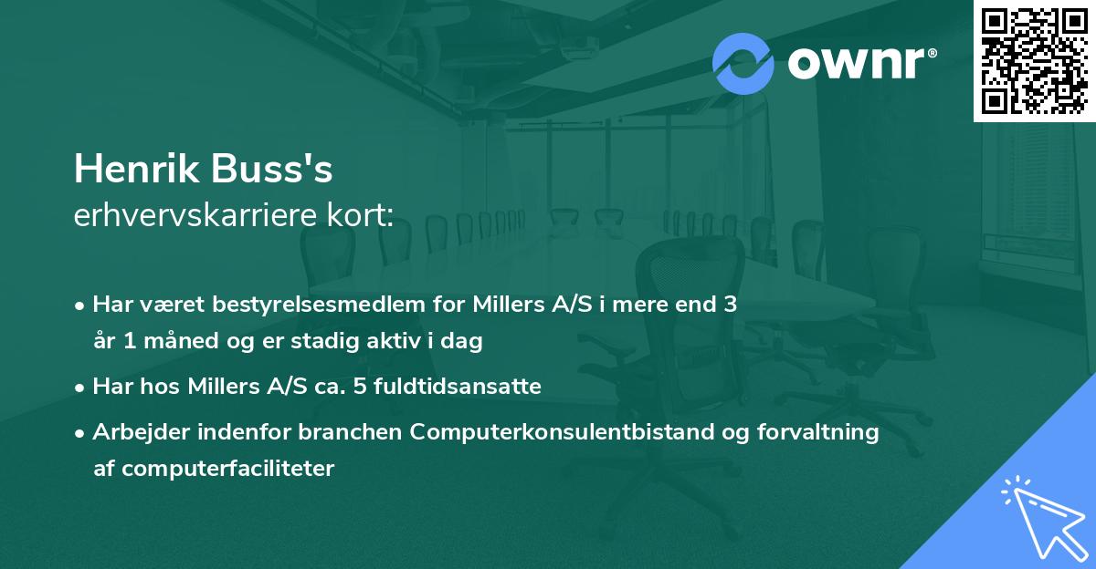 Henrik Buss's erhvervskarriere kort