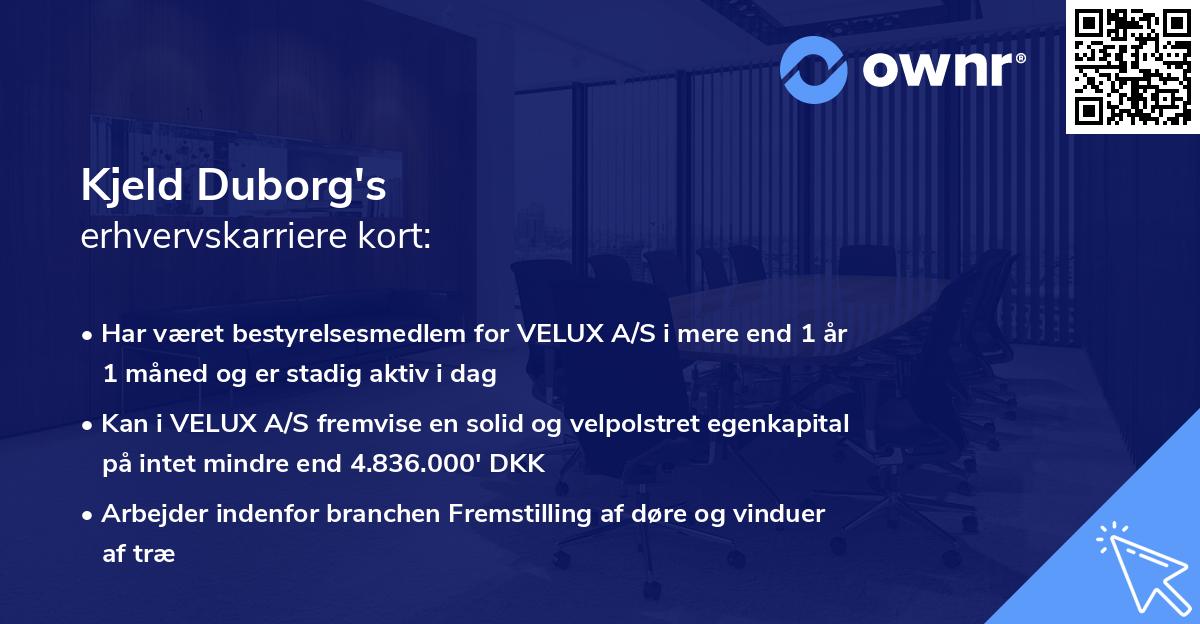 Kjeld Duborg's erhvervskarriere kort