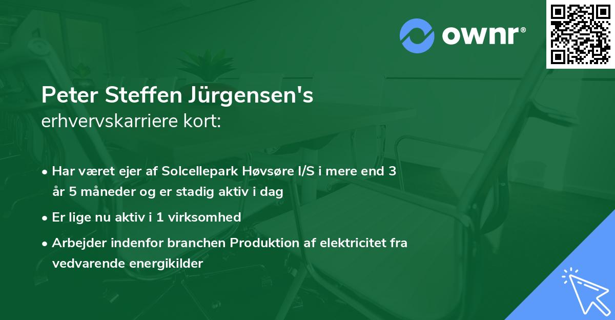 Peter Steffen Jürgensen's erhvervskarriere kort