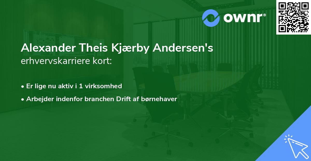 Alexander Theis Kjærby Andersen's erhvervskarriere kort