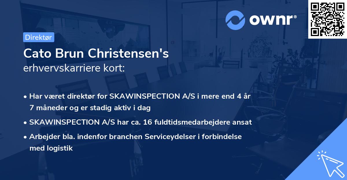 Cato Brun Christensen's erhvervskarriere kort