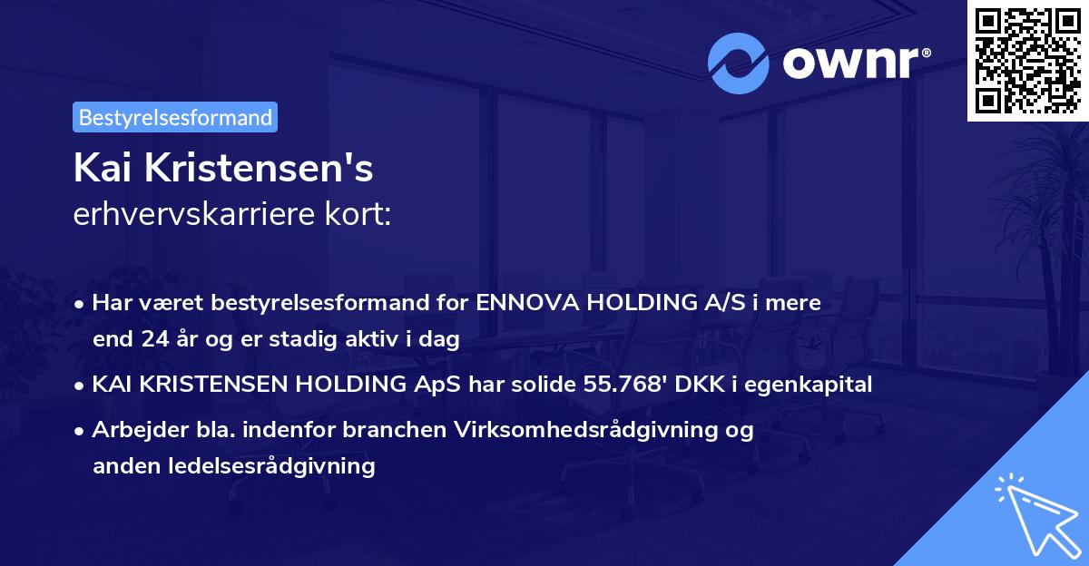Kai Kristensen's erhvervskarriere kort