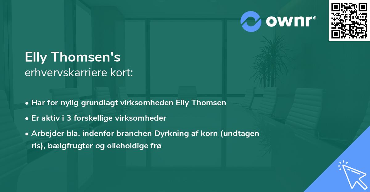 Elly Thomsen's erhvervskarriere kort