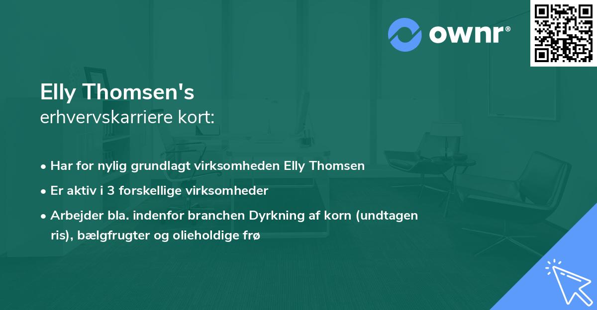 Elly Thomsen's erhvervskarriere kort