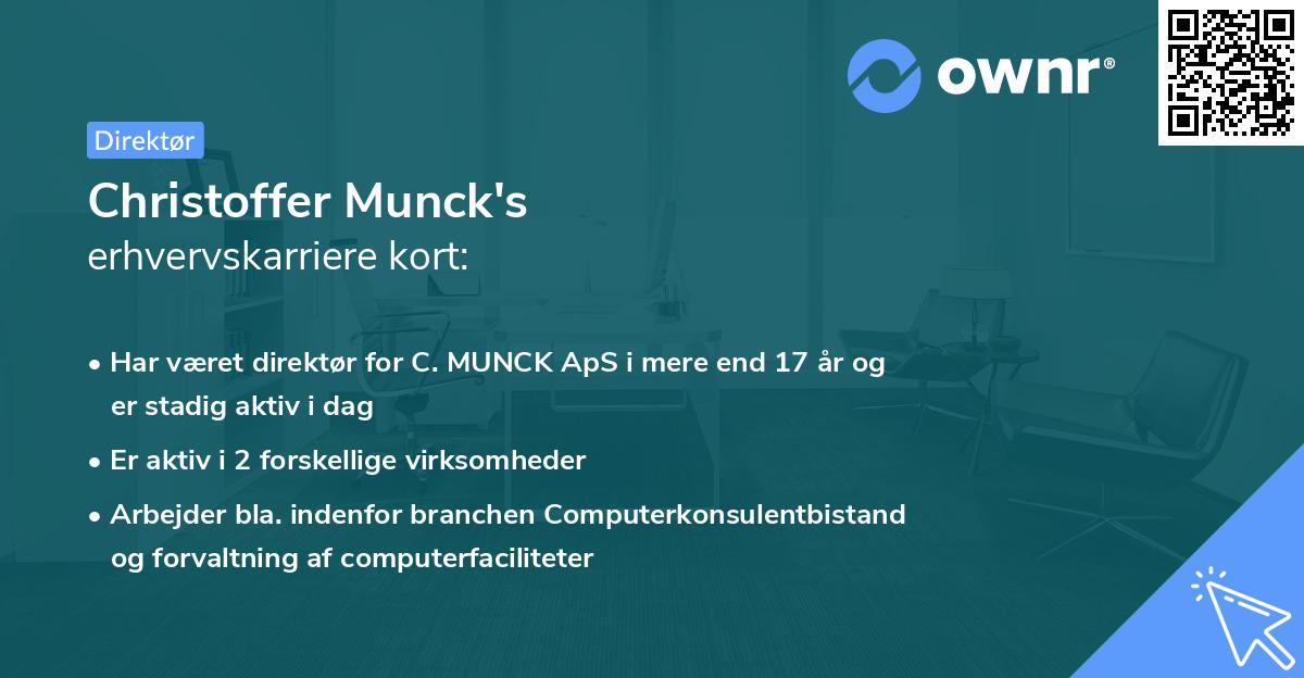 Christoffer Munck's erhvervskarriere kort