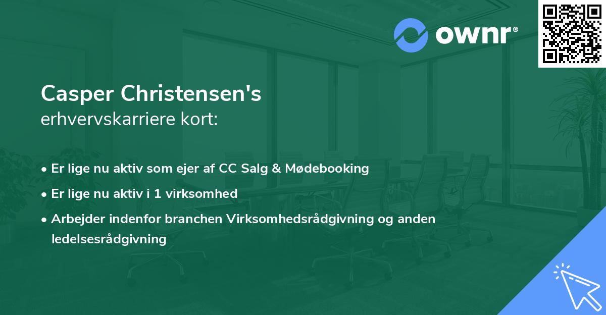 Casper Christensen's erhvervskarriere kort