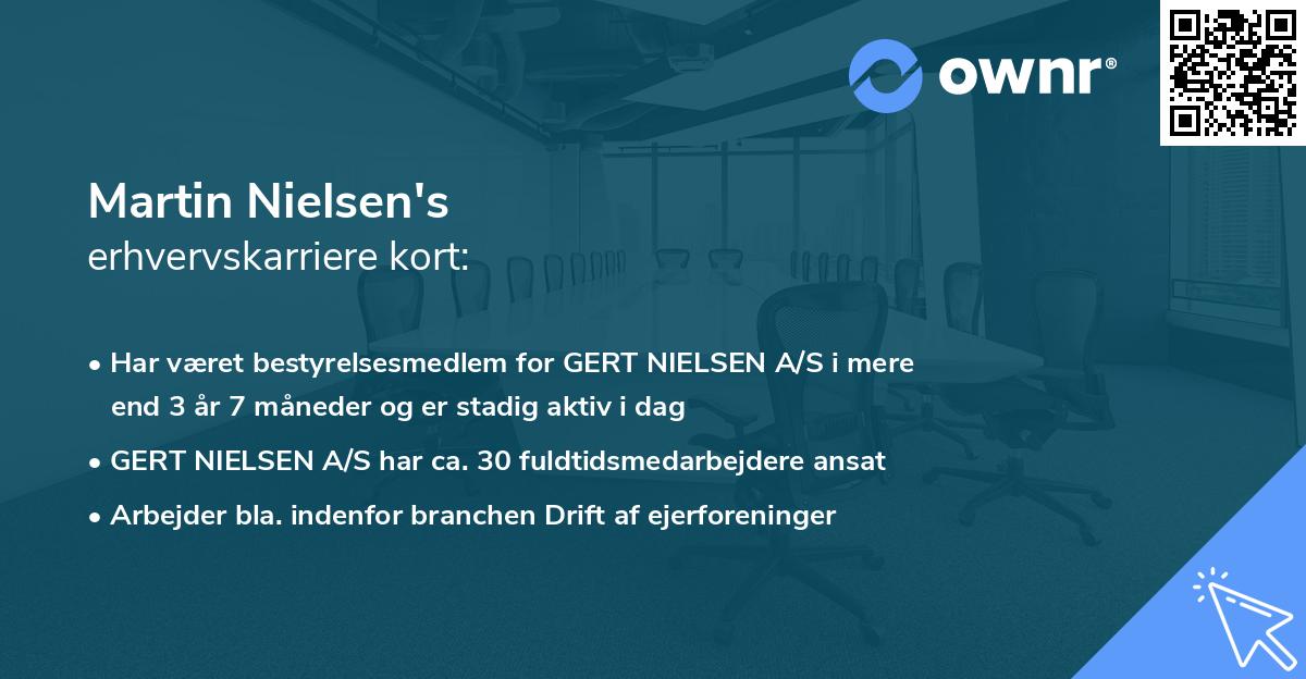 Martin Nielsen's erhvervskarriere kort
