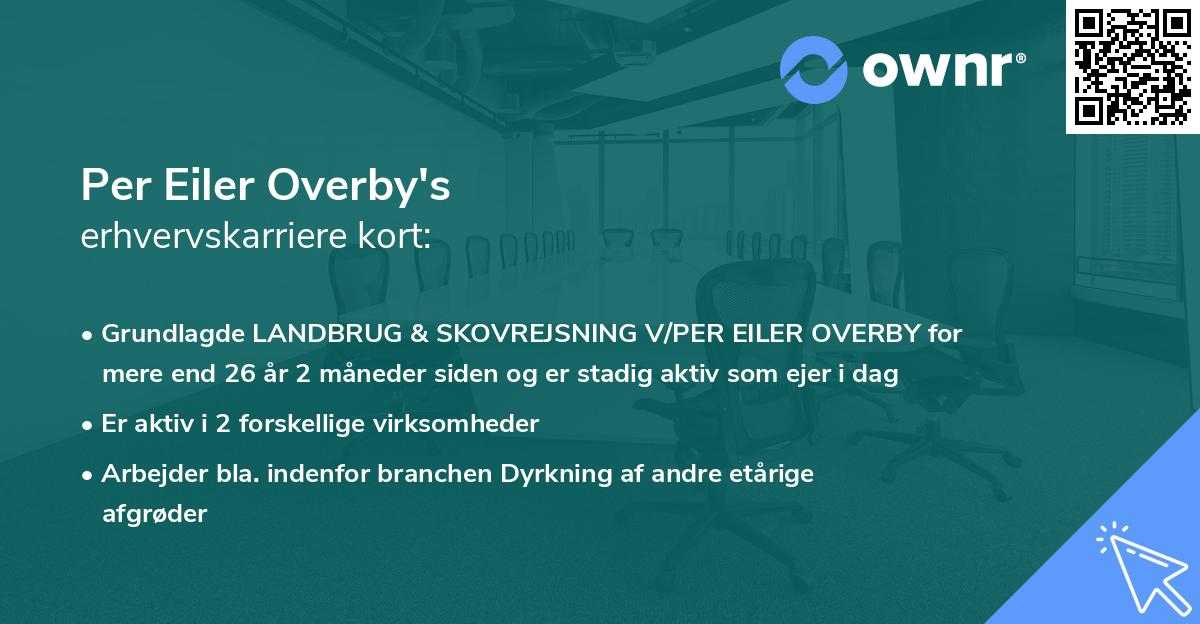 Per Eiler Overby's erhvervskarriere kort