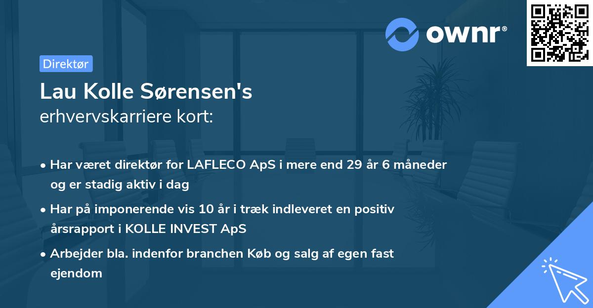 Lau Kolle Sørensen's erhvervskarriere kort
