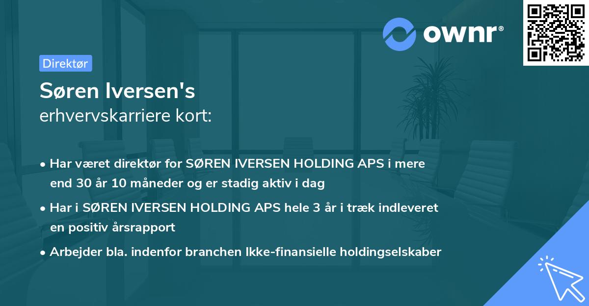 Søren Iversen's erhvervskarriere kort