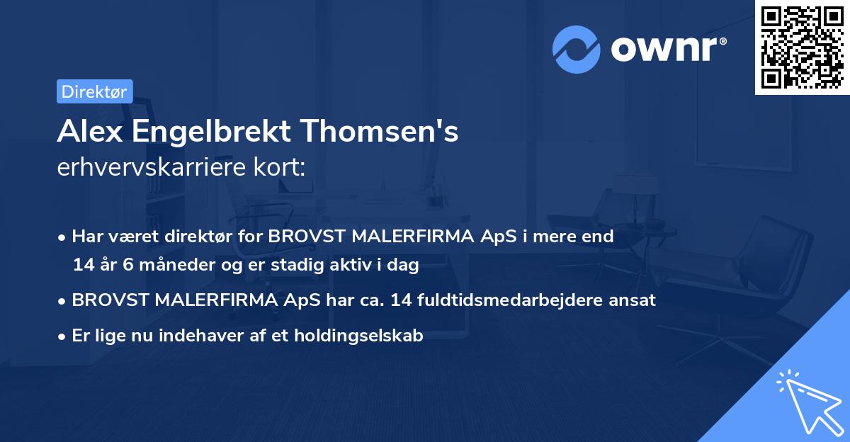 Alex Engelbrekt Thomsen's erhvervskarriere kort