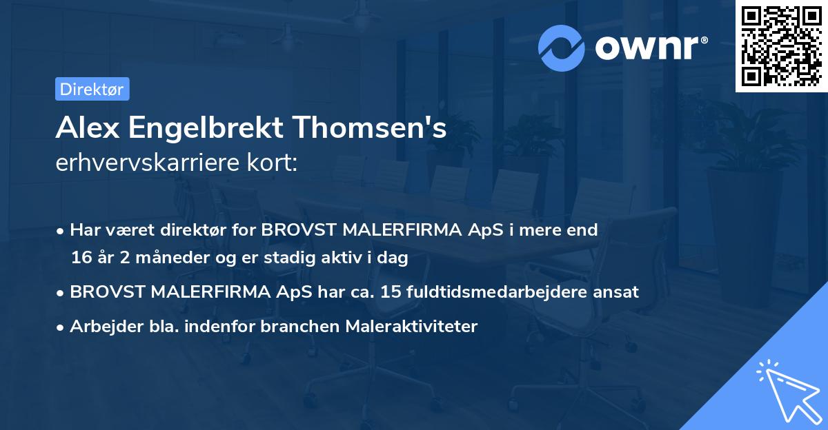 Alex Engelbrekt Thomsen's erhvervskarriere kort