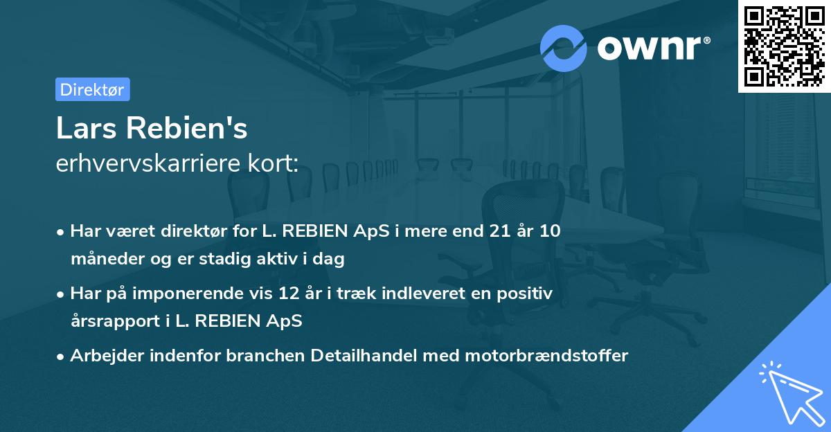 Lars Rebien's erhvervskarriere kort